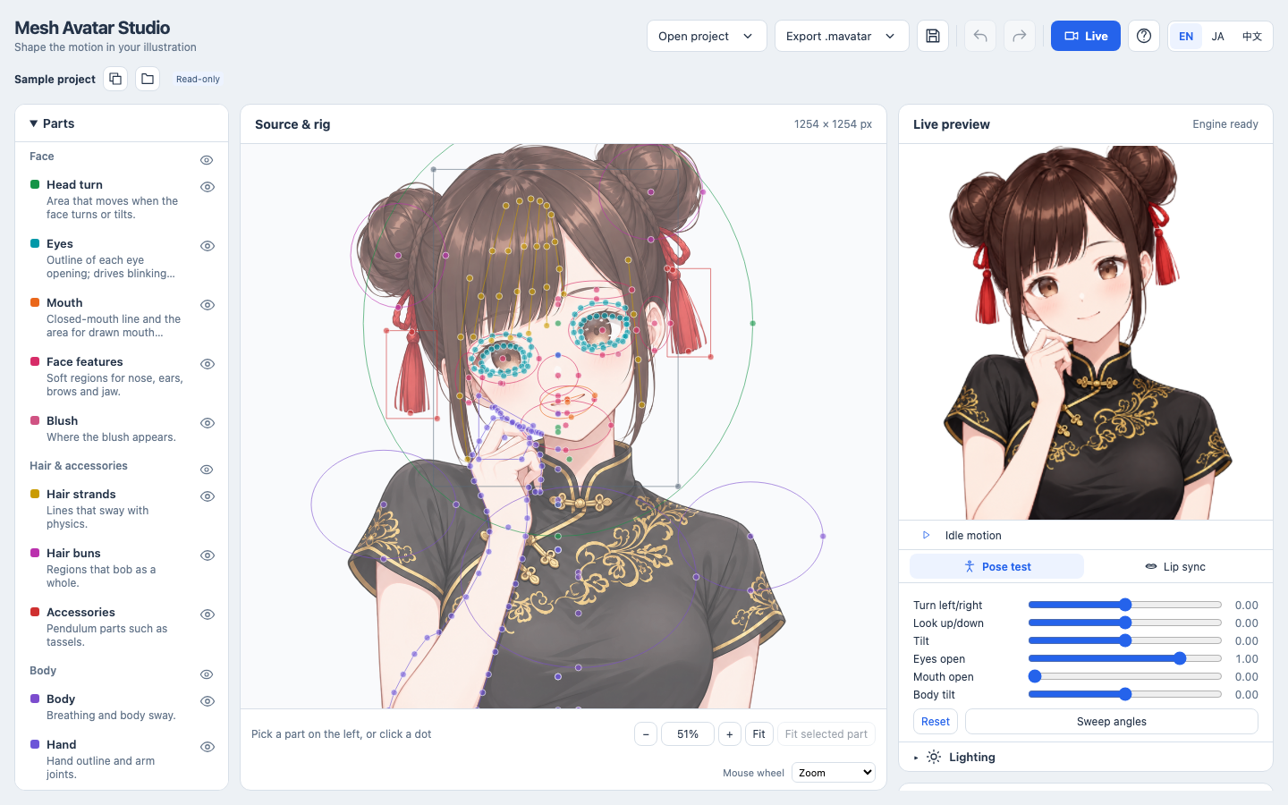 Mesh Avatar Studio — Your illustration, in motion